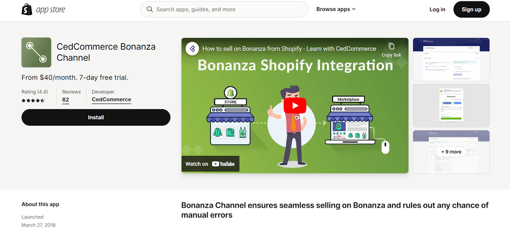 CedCommerce Bonanza Channel