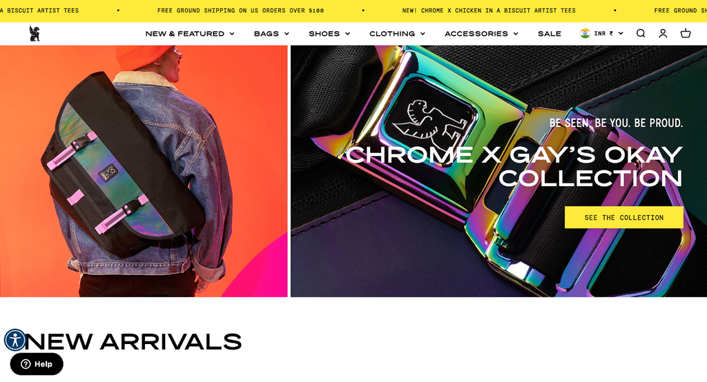 Chrome Industries homepage