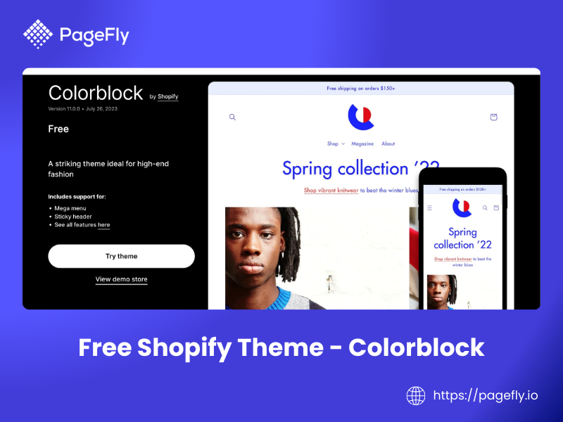 Colorblock Shopify Best Free Theme