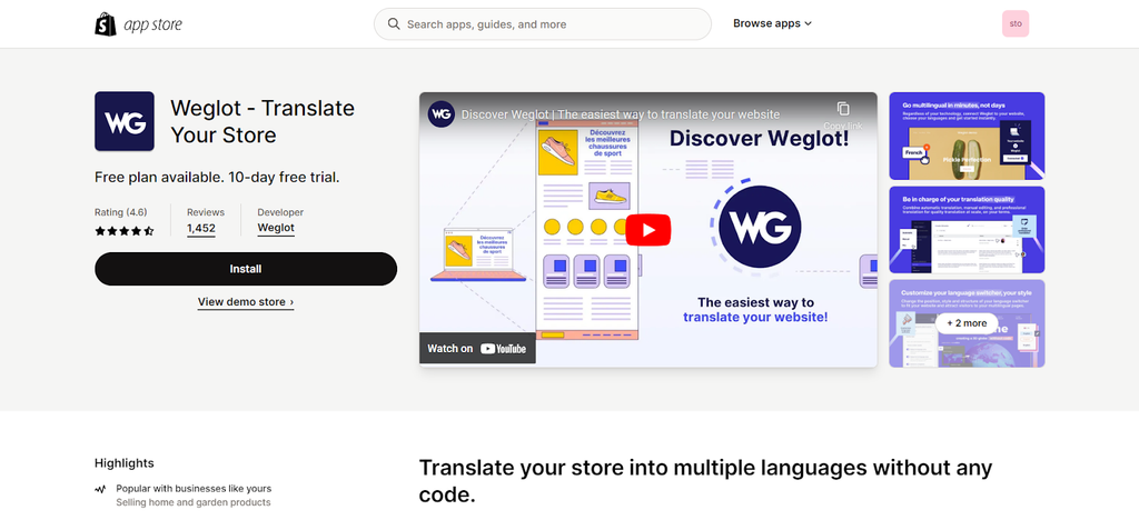 Translate Your Store – Weglot