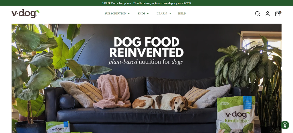 V-dog: vegan dog food