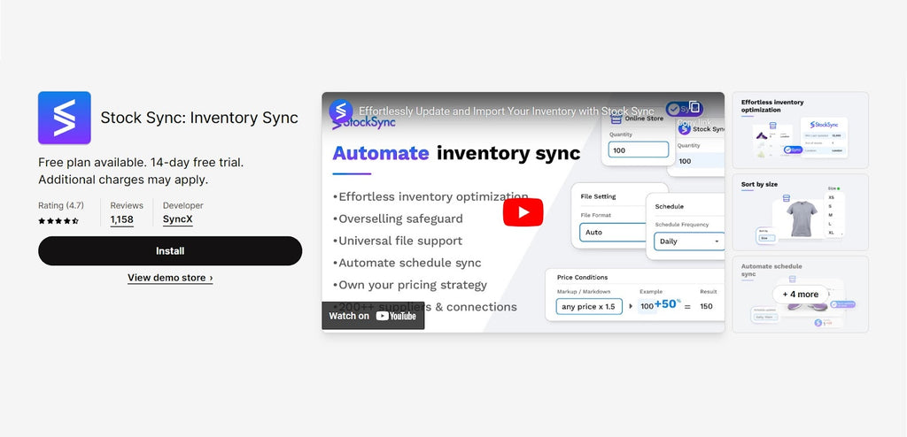 Stock Sync: Inventory Sync - app store page