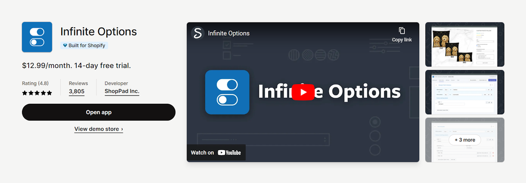 Infinite Options: Infinite Product Options For Increased Average Order Value