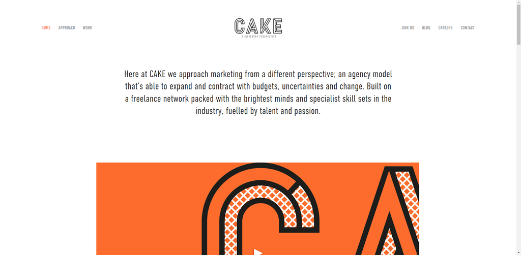 Cake Agency homepage