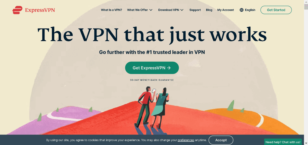 ExpressVPN's Website Homepage