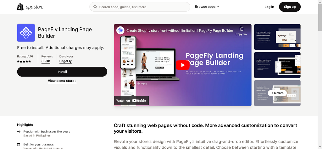 PageFly page builder app