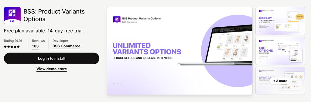BSS: Product Variants Options By BSS Commerce