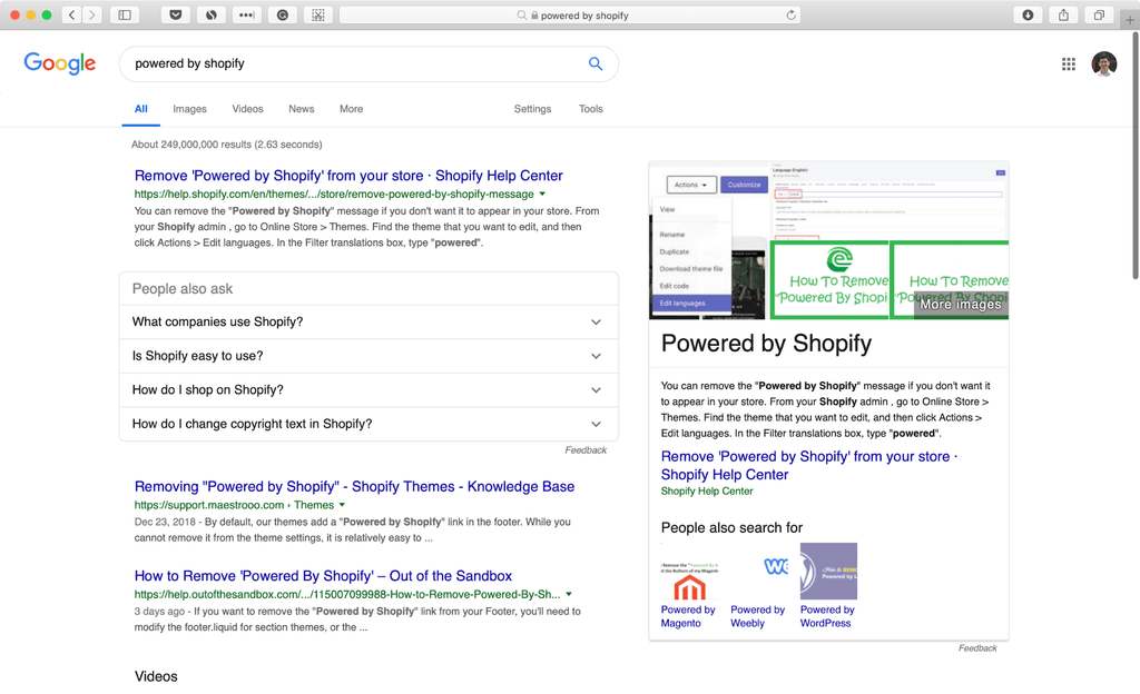 “Powered By Shopify” Sites & Google - image 2