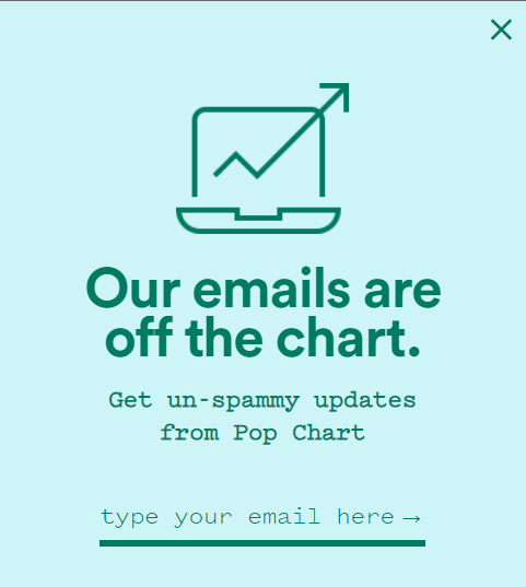 Pop Chart email capture form