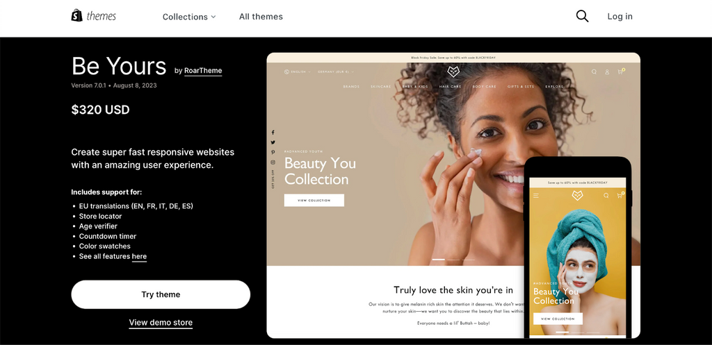 be yours shopify theme