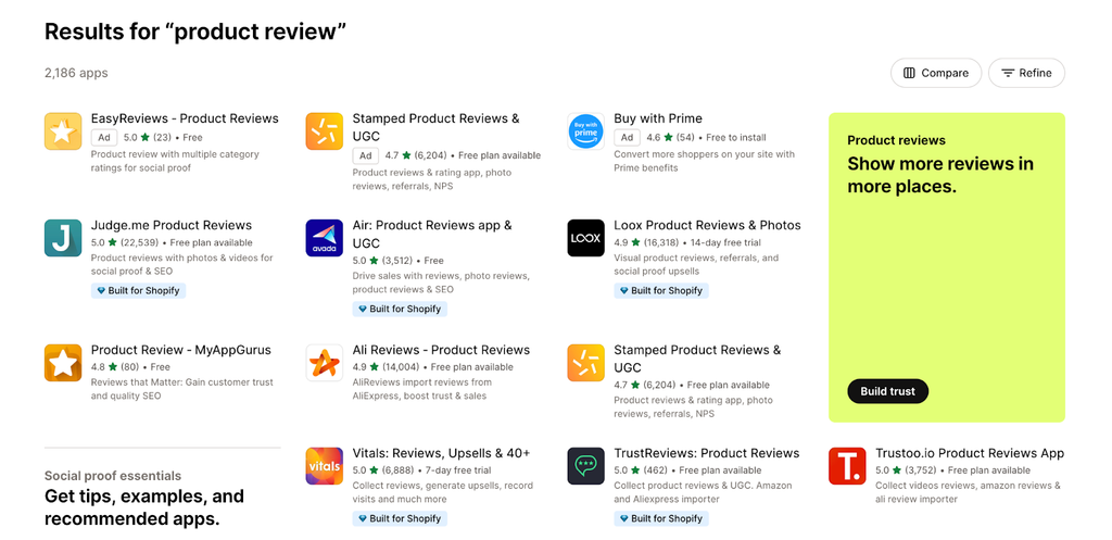 Find and Install a Suitable Product Reviews App