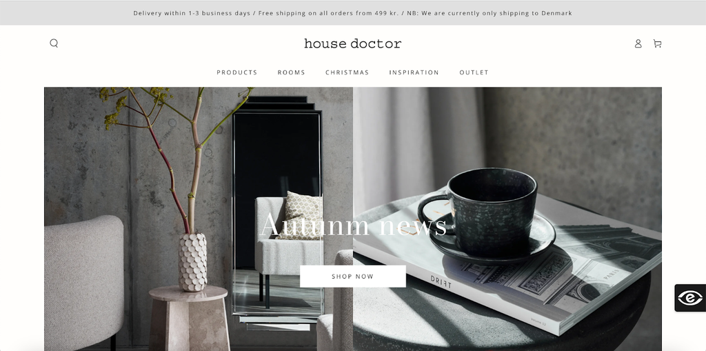 house doctor store in be yours shopify theme
