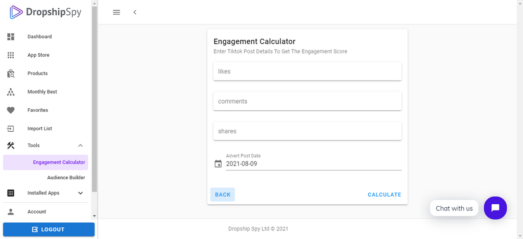 Engagement Calculator