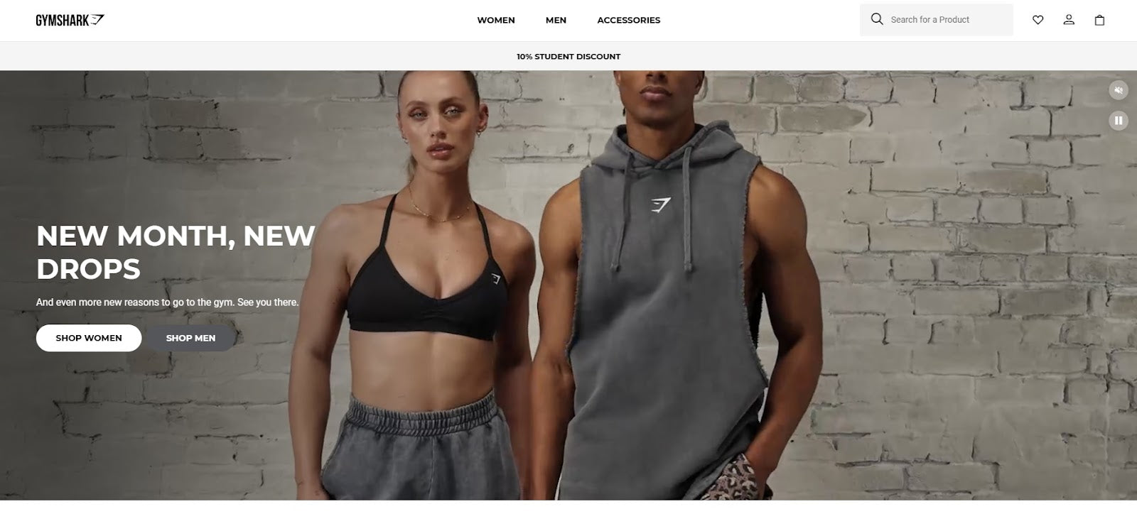Gymshark Homepage