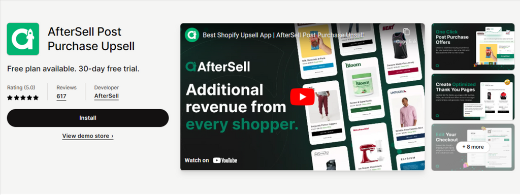 AfterSell Post Purchase Upsell