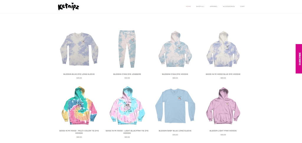 Ketnipz Shopify Facebook store examples