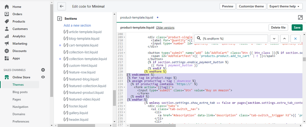 Finish Wrapping the Product Form Code