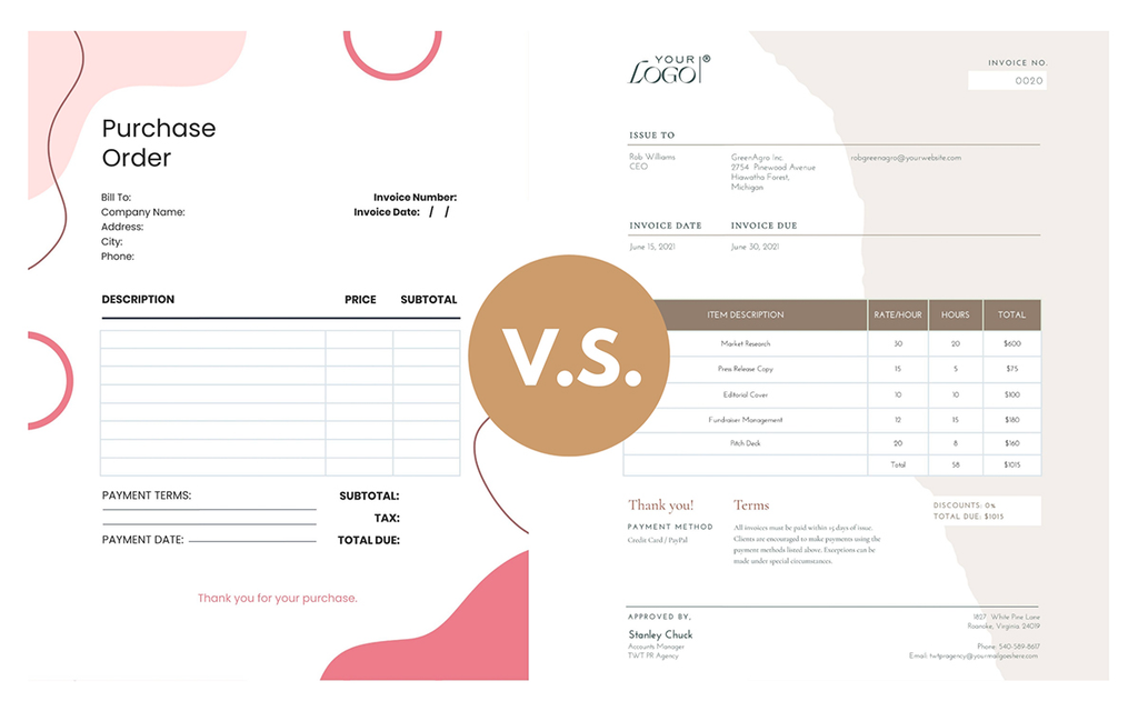 PO and an invoice