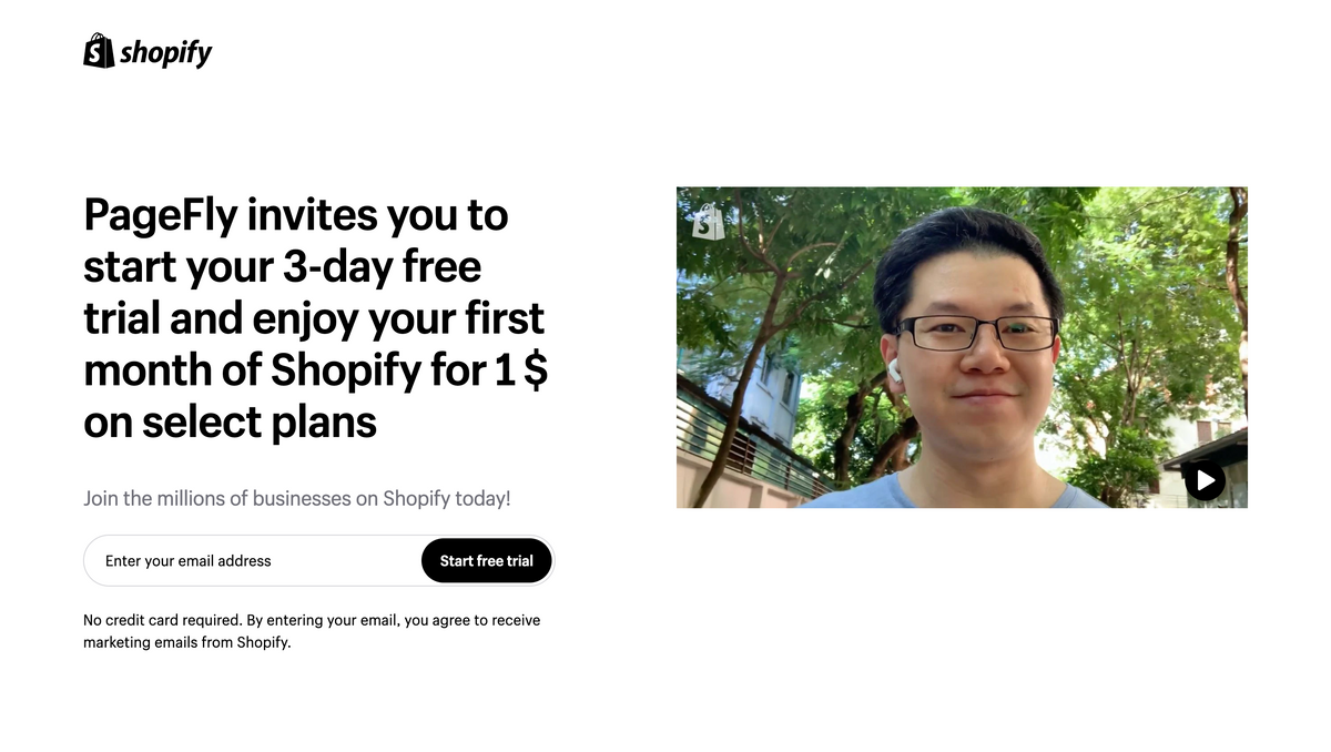 PageFly invites you to start your 3-day free trial and enjoy your first month of Shopify for 1 $ on select plans 2024-02-22 09-48-11 (1).png__PID:fa229026-b617-4a63-8024-3236cc86d70e