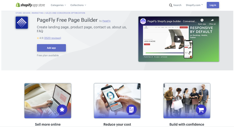 Pagefly Shopify page builder app