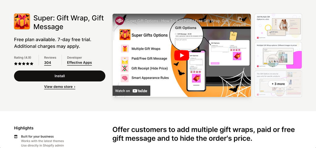 Super: Gift Wrap, Gift Message integrates with PageFly