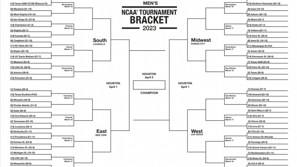 men's ncaa tournament bracket 2023