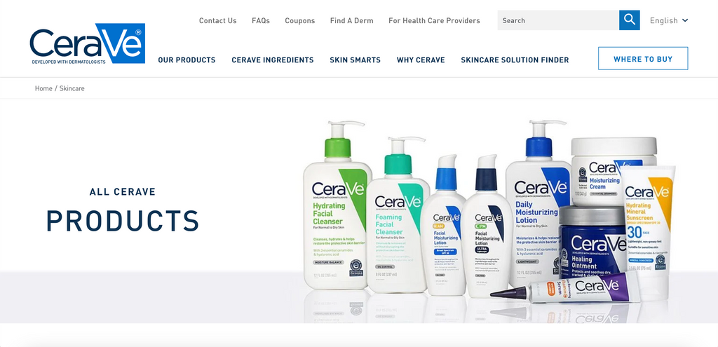 Cerave website