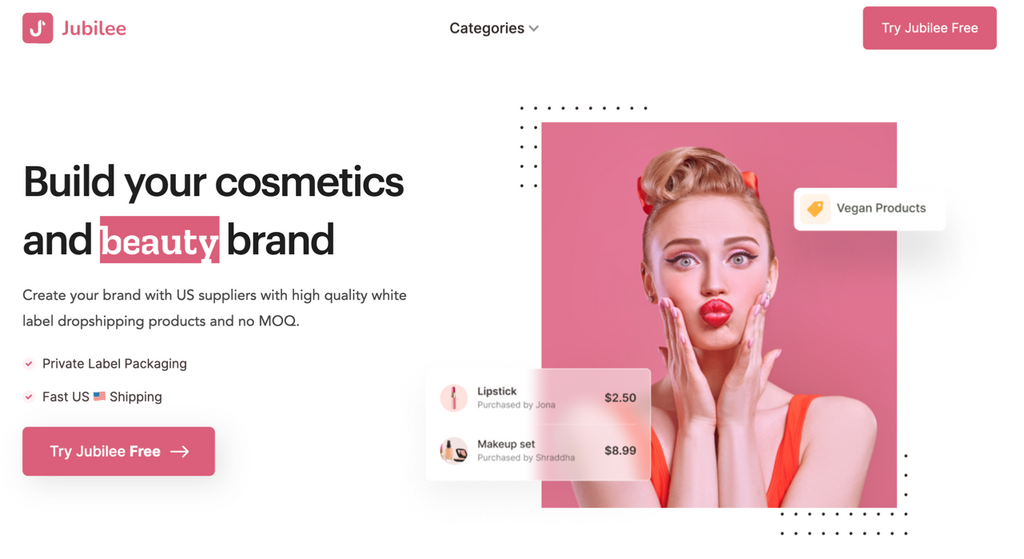 Jubilee: The White Label Beauty Dropshipping App