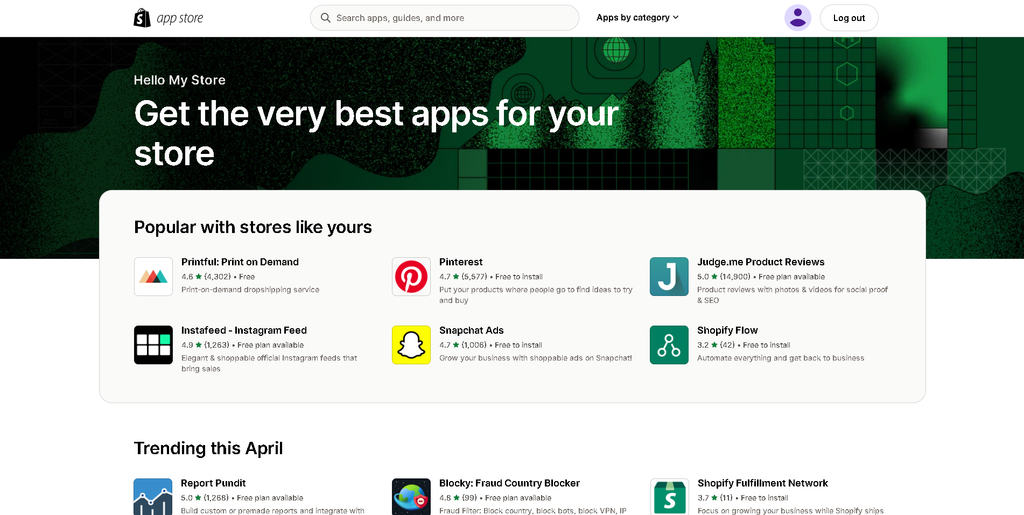 Visit the Shopify App Store