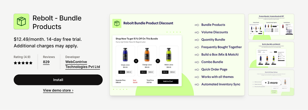 PageFly Integrates with Rebolt Bundle Product Discount