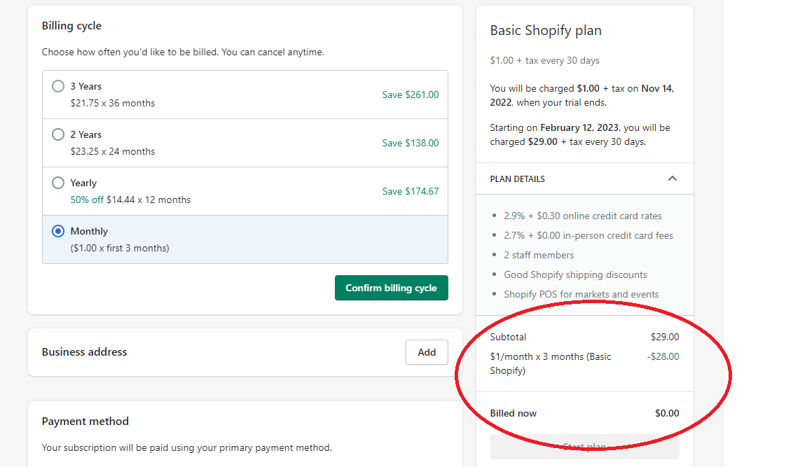 discounted shopify basic plan
