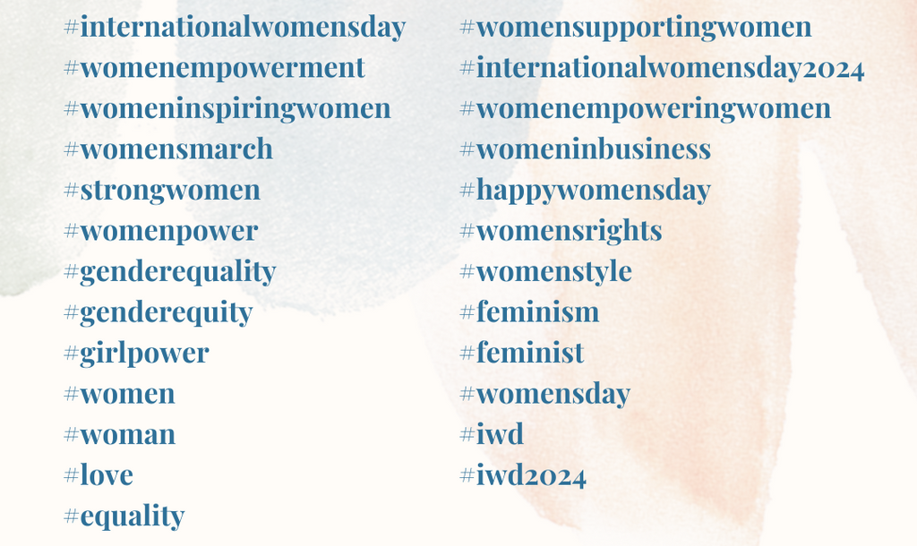 hashtags for international woman day