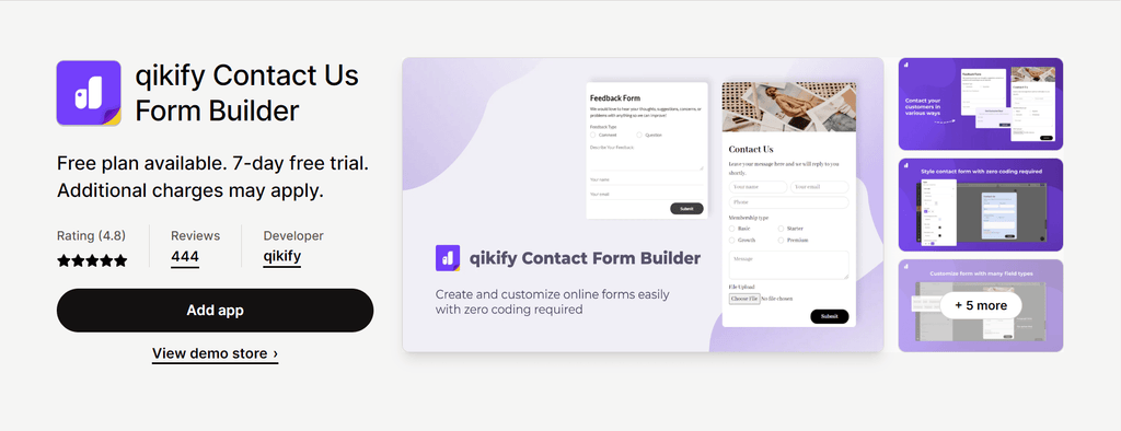 qikify Contact Us Form Builder