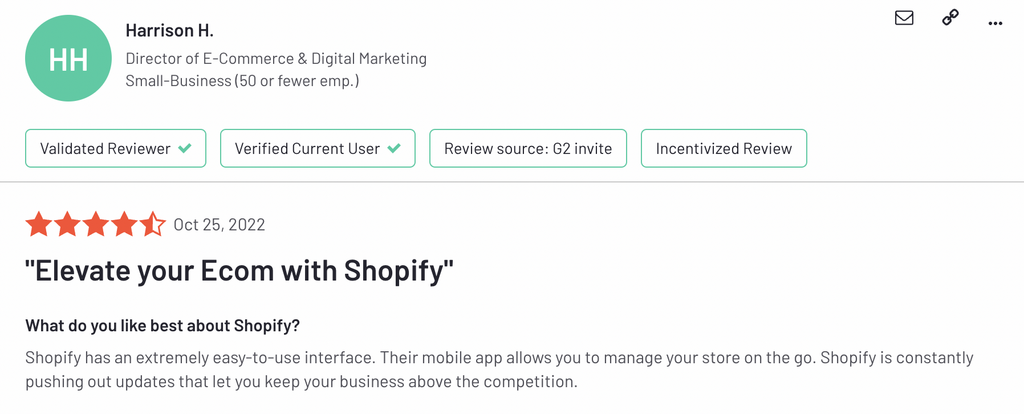 shopify reviews