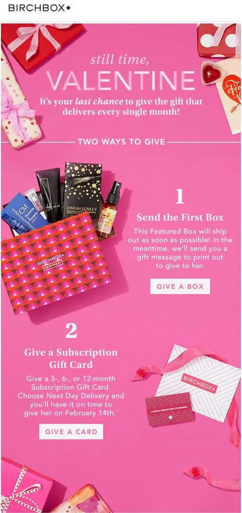 valentine promotion email