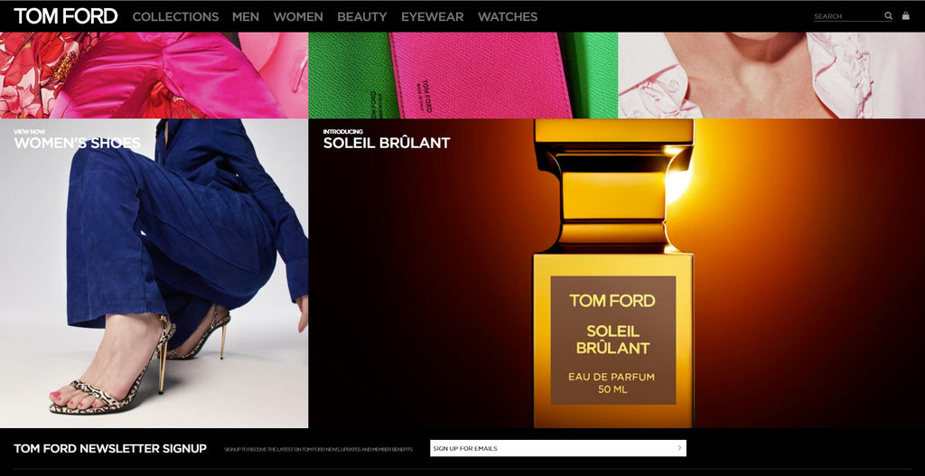 Tom ford splash page