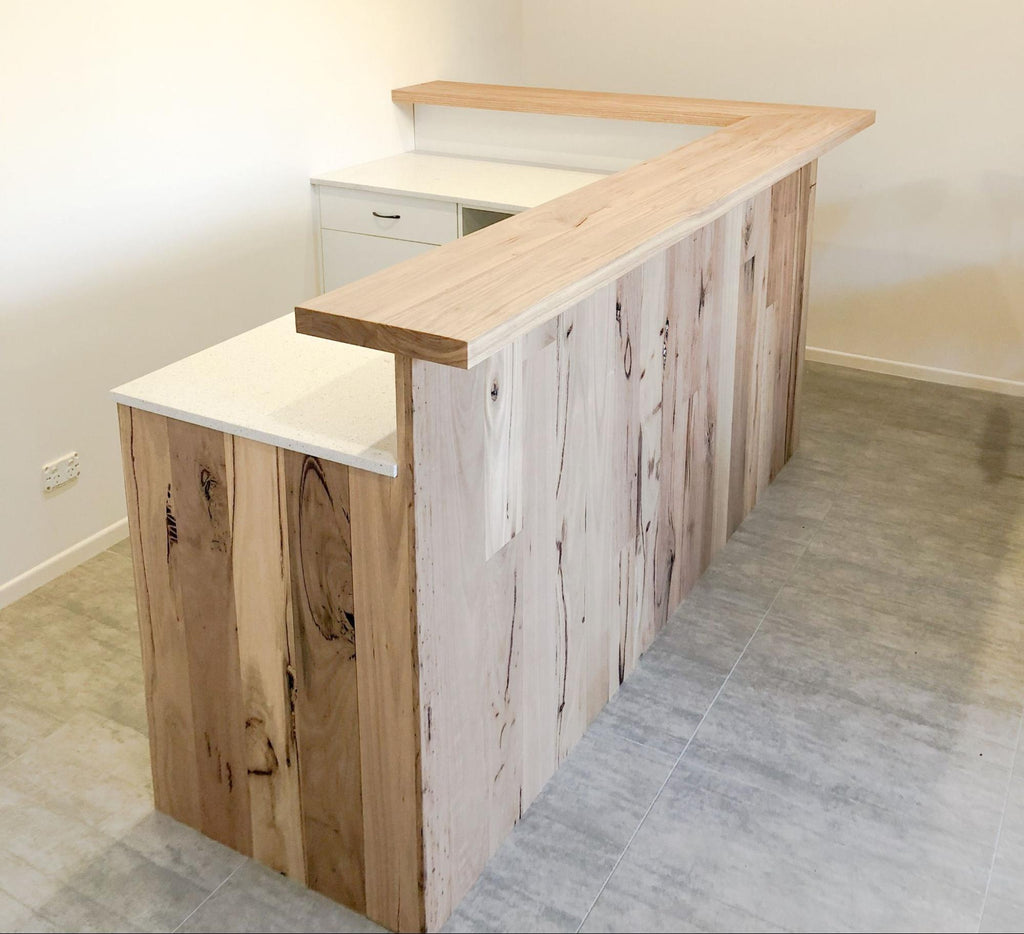 wooden counter