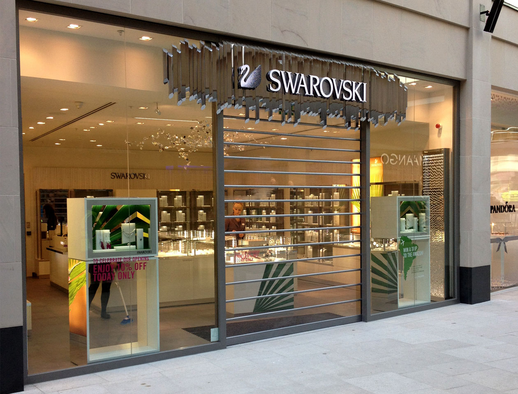 the front of Swarovski retail store