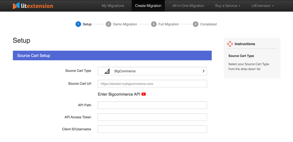 Set up Source Cart - BigCommerce