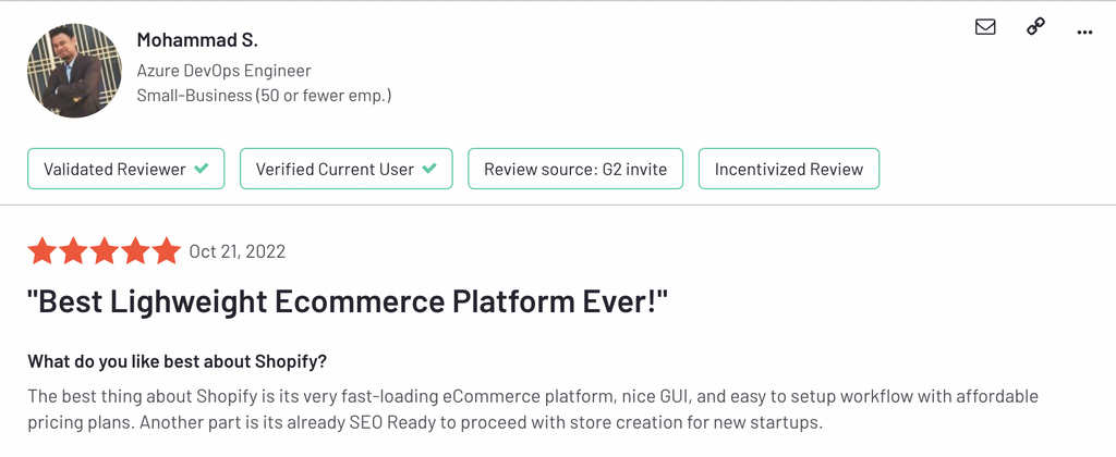 shopify reviews