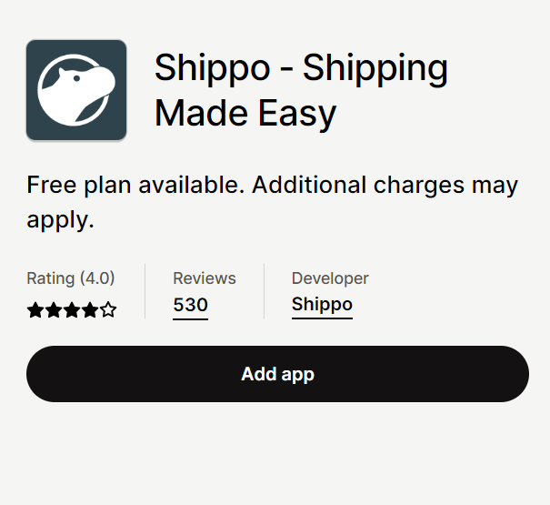 Shippo Shopify App