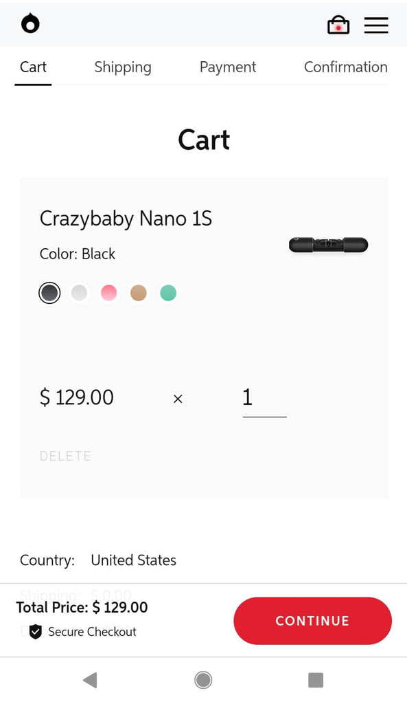 Crazybaby product page