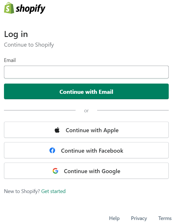 log into your Shopify store