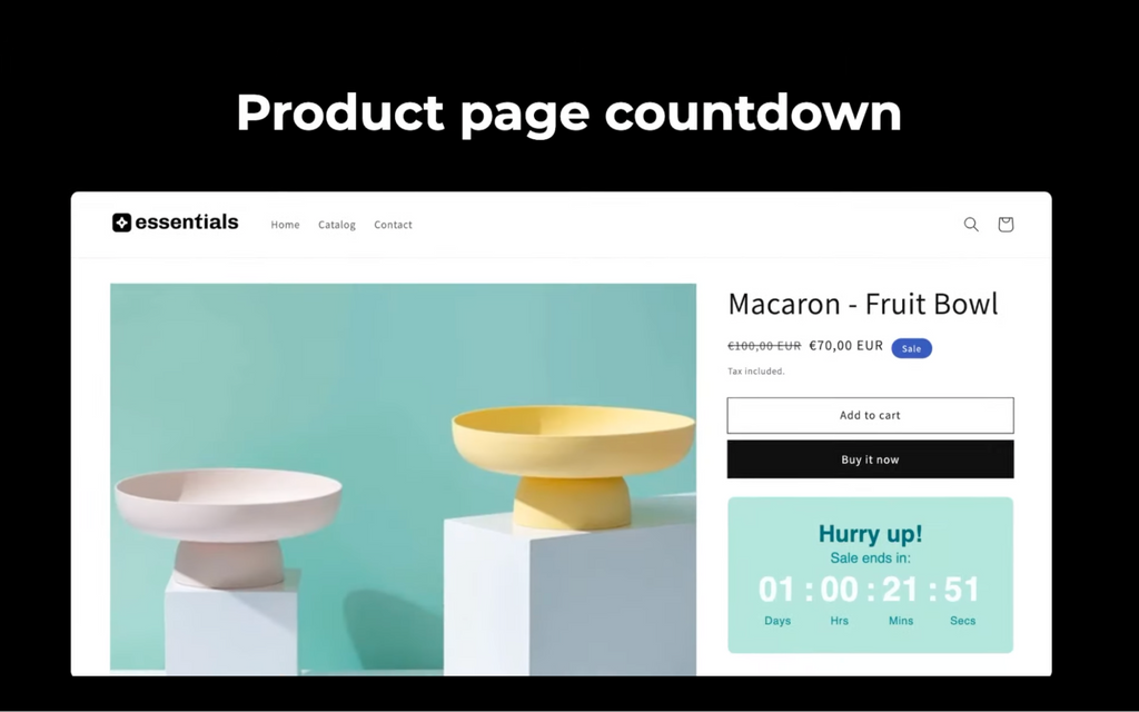 Product Page countdown timers