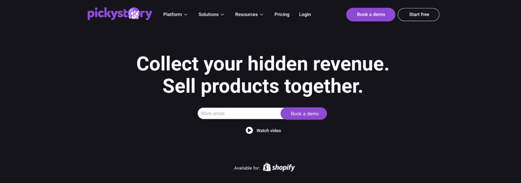 PickyStory is a platform designed for e-commerce conversion