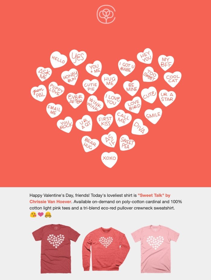 Cotton Bureau heart t-shirt