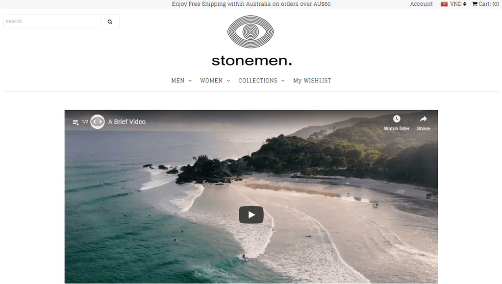 Stonemen eCommerce website