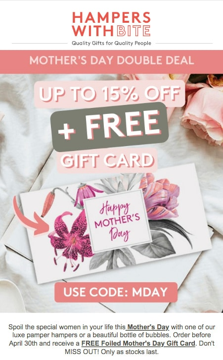 mother's day promotions and discounts