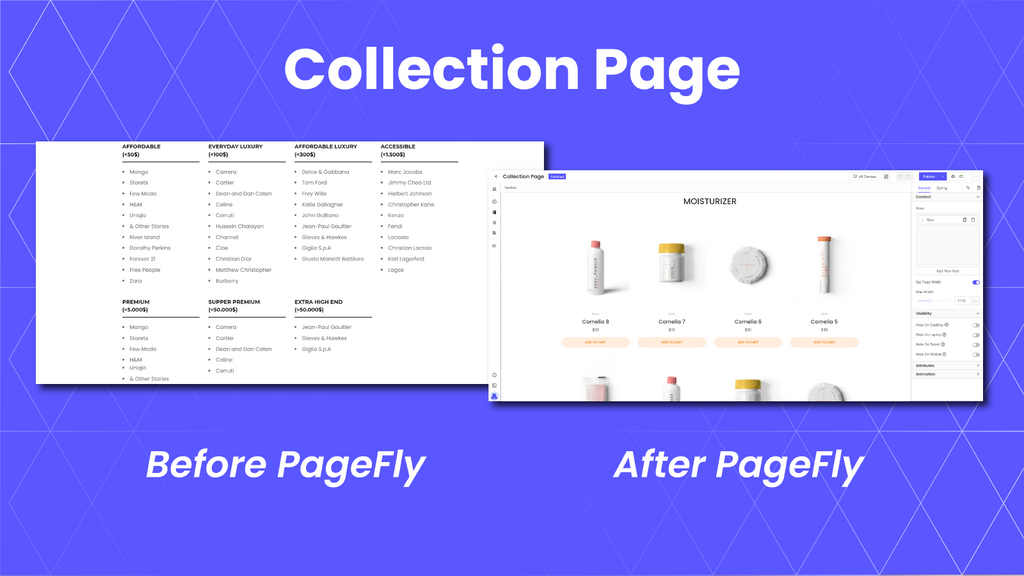 Create a dropship collection page using PageFly