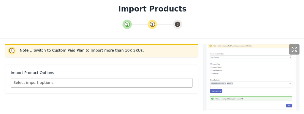 start importing products with Walmart app